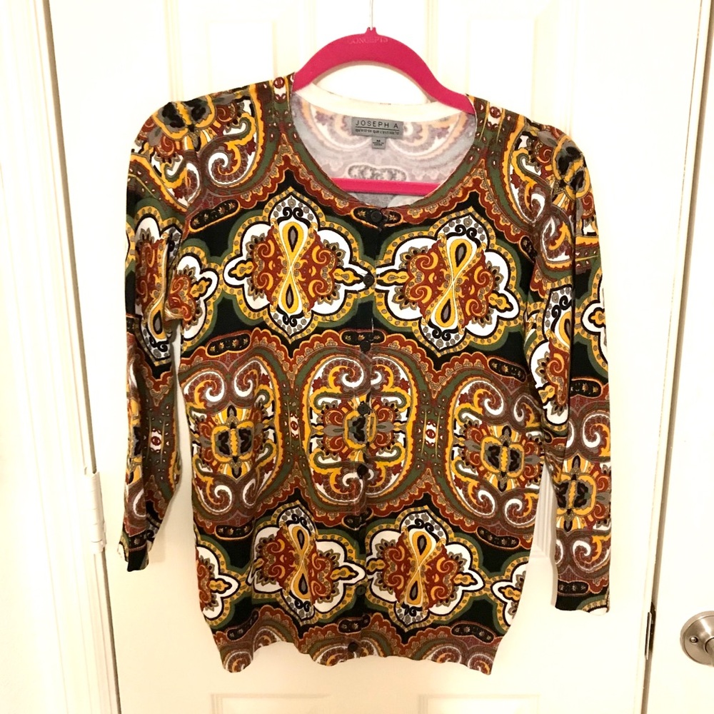 Joseph A paisley cardigan, size M